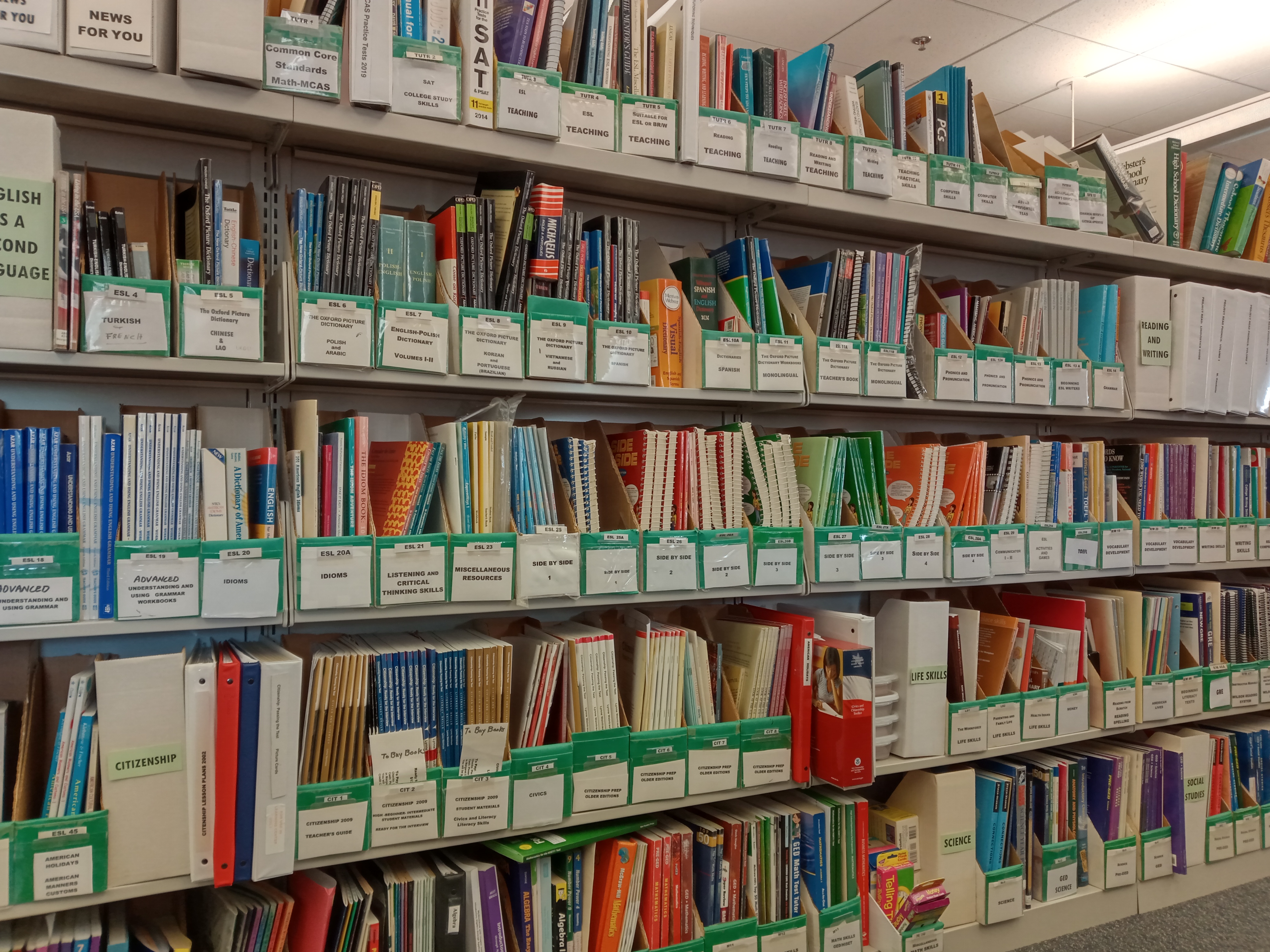 Photograph of the Top Floor bookcases.